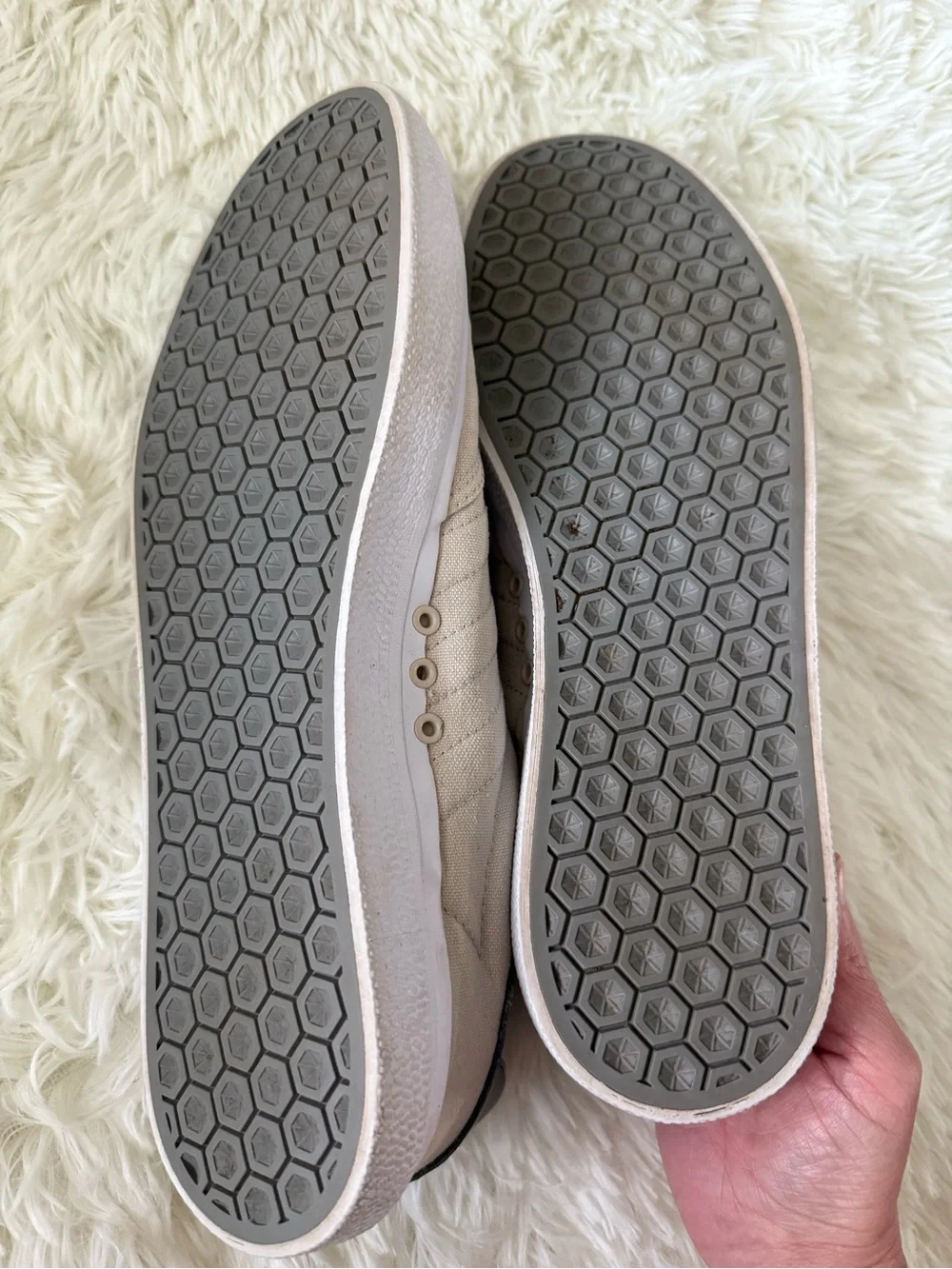 adidas Cream Canvas Sneakers Casual Lace Up Shoes Men’s 12.5 Neutral Streetwear - Picture 5 of 6